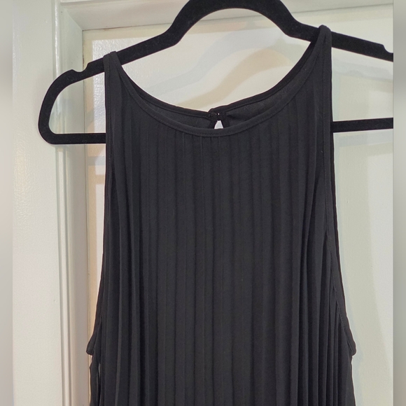 Women's Bisou Bisou Black Pleated Maxi Dress Size 16 - Picture 3 of 15